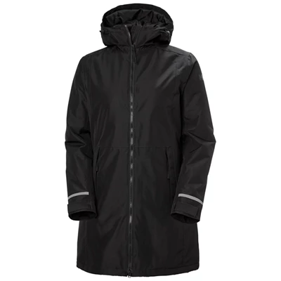 Dámské Bundy Do Deště Helly Hansen W Lisburn Insulated Černé | HCJTL-2346