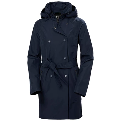 Dámské Bundy Do Deště Helly Hansen W Welsey Ii Trench Tmavě Blankyt | HNFPT-0263