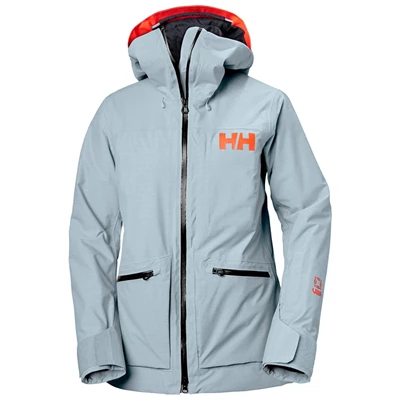 Dámské Lyžařské Bundy Helly Hansen W Powderqueen 3.0 Blankyt / Šedé | ELNMH-5416