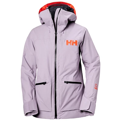 Dámské Lyžařské Bundy Helly Hansen W Powderqueen 3.0 Fialové / Šedé | TBWIS-5649