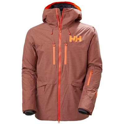 Pánské Lyžařské Bundy Helly Hansen Garibaldi 2.0 Hnědé / Červené | QRXKV-6397