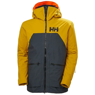 Pánské Lyžařské Bundy Helly Hansen Straightline Lifaloft 2.0 Šedé / Hnědé | OXJUK-0948