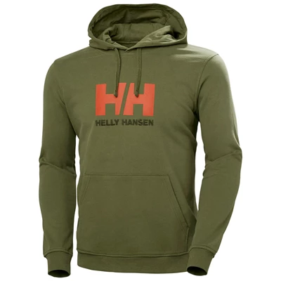 Pánské Mikiny Helly Hansen Hh Logo S Kapucí Zelene | OPBST-4950