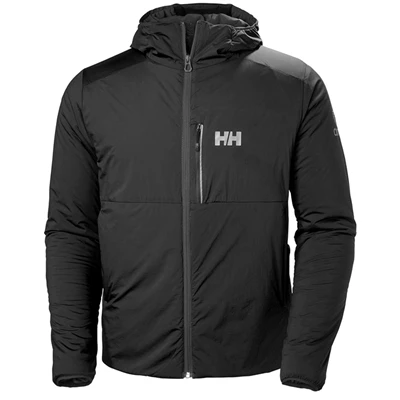 Pánské Turistické Bundy Helly Hansen Odin Stretch S Kapucí Černé | IRNFS-5120